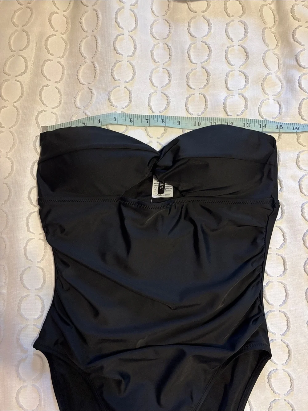 J. Crew Gemma Ruched Bandeau Cutout‎ One-piece Black NWT size 10